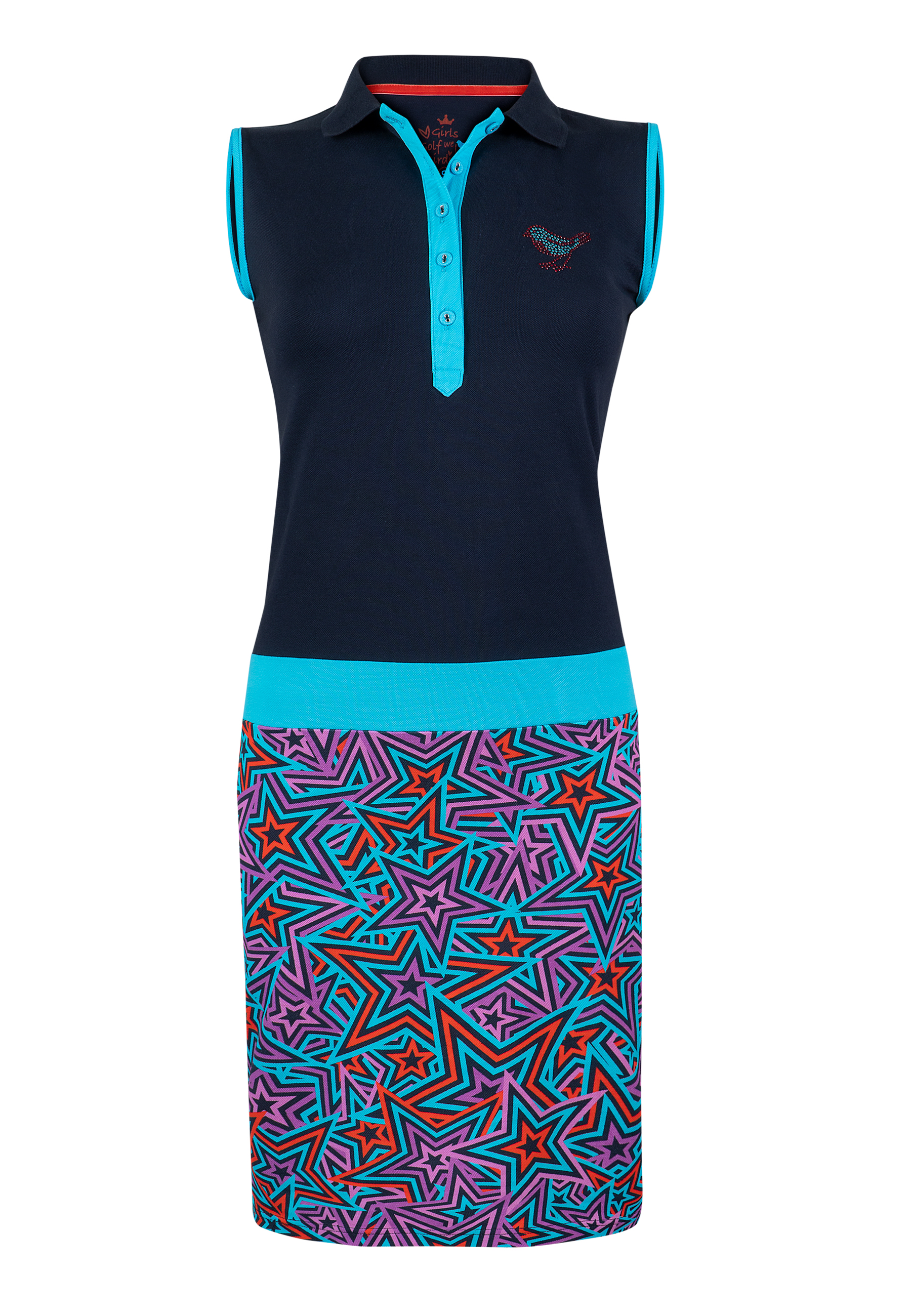 girls golf polo dress sleeveless  'GALAXY'