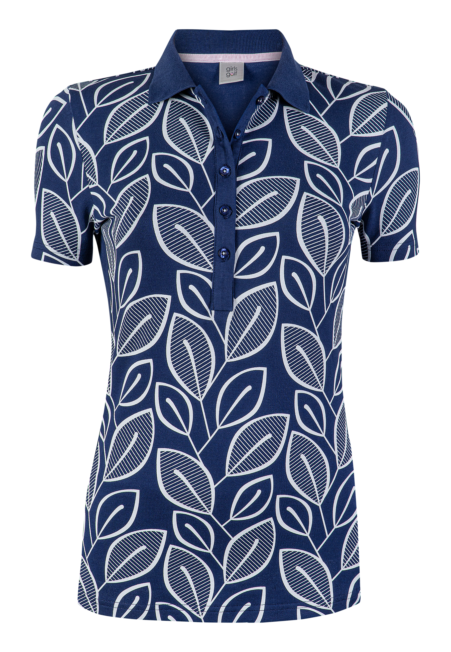 polo 1/2 sleeve NAVY LEAVES