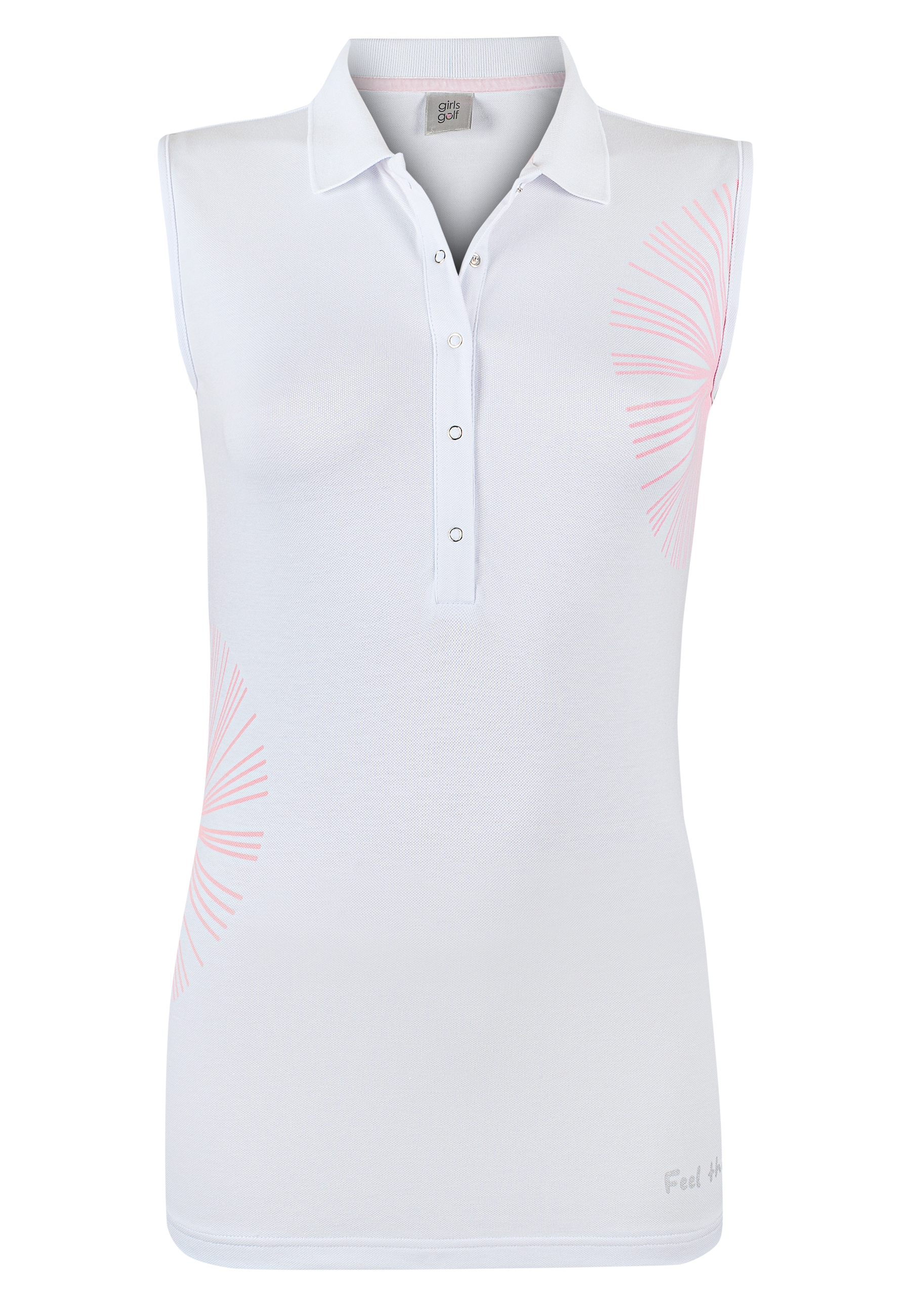 polo 1/2 sleeve PUFF FLOWER ROSE